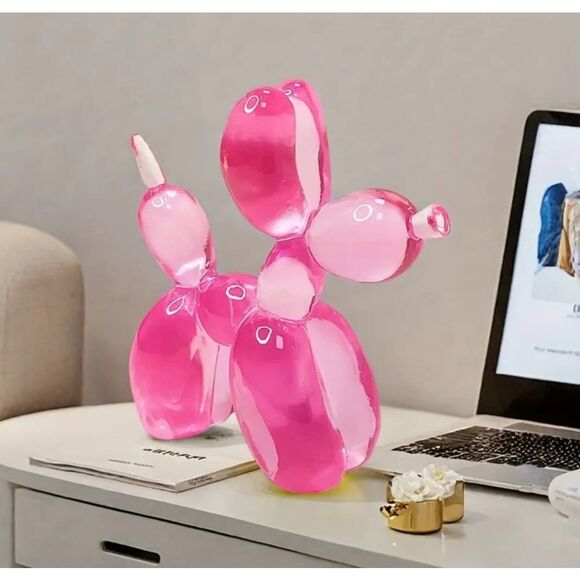 Deco 79 Resin Transparent Balloon Dog  Decorative Sculpture - Picture 1 of 9